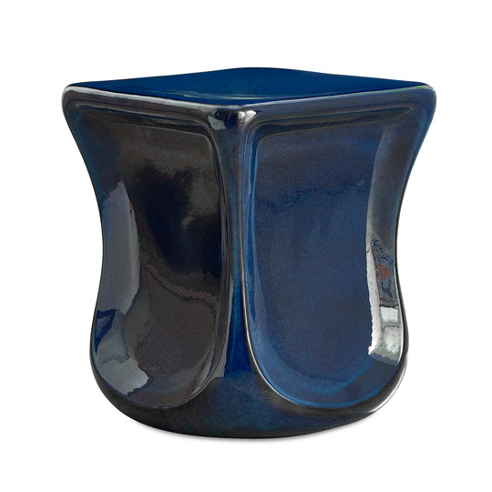 American Home Furniture Uttermost Kaz Deep Blue Garden Stool