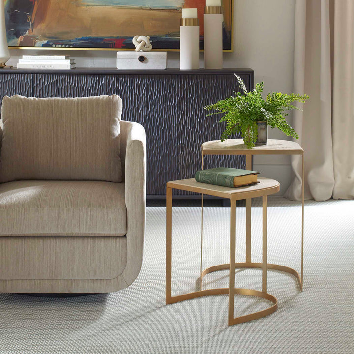 Lindon Travertine Nesting Tables Set of 2