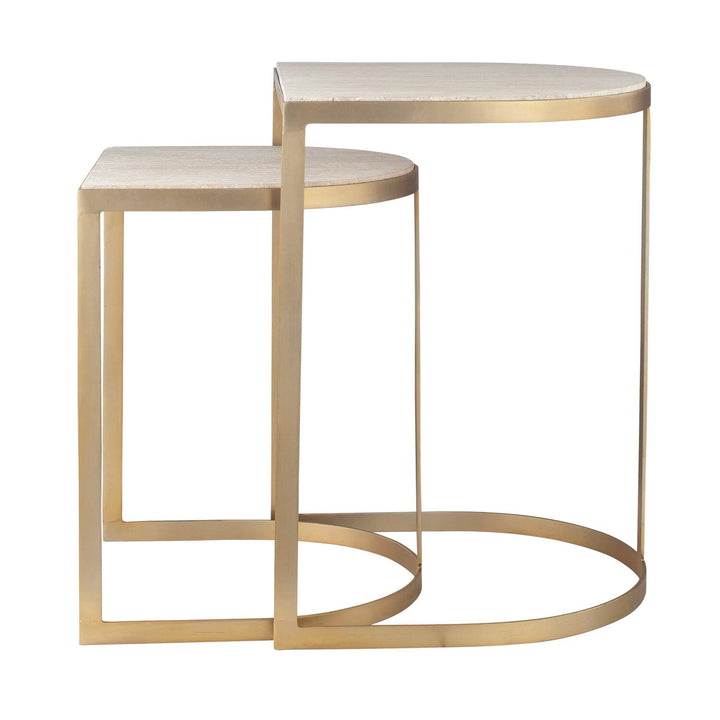 Lindon Travertine Nesting Tables Set of 2
