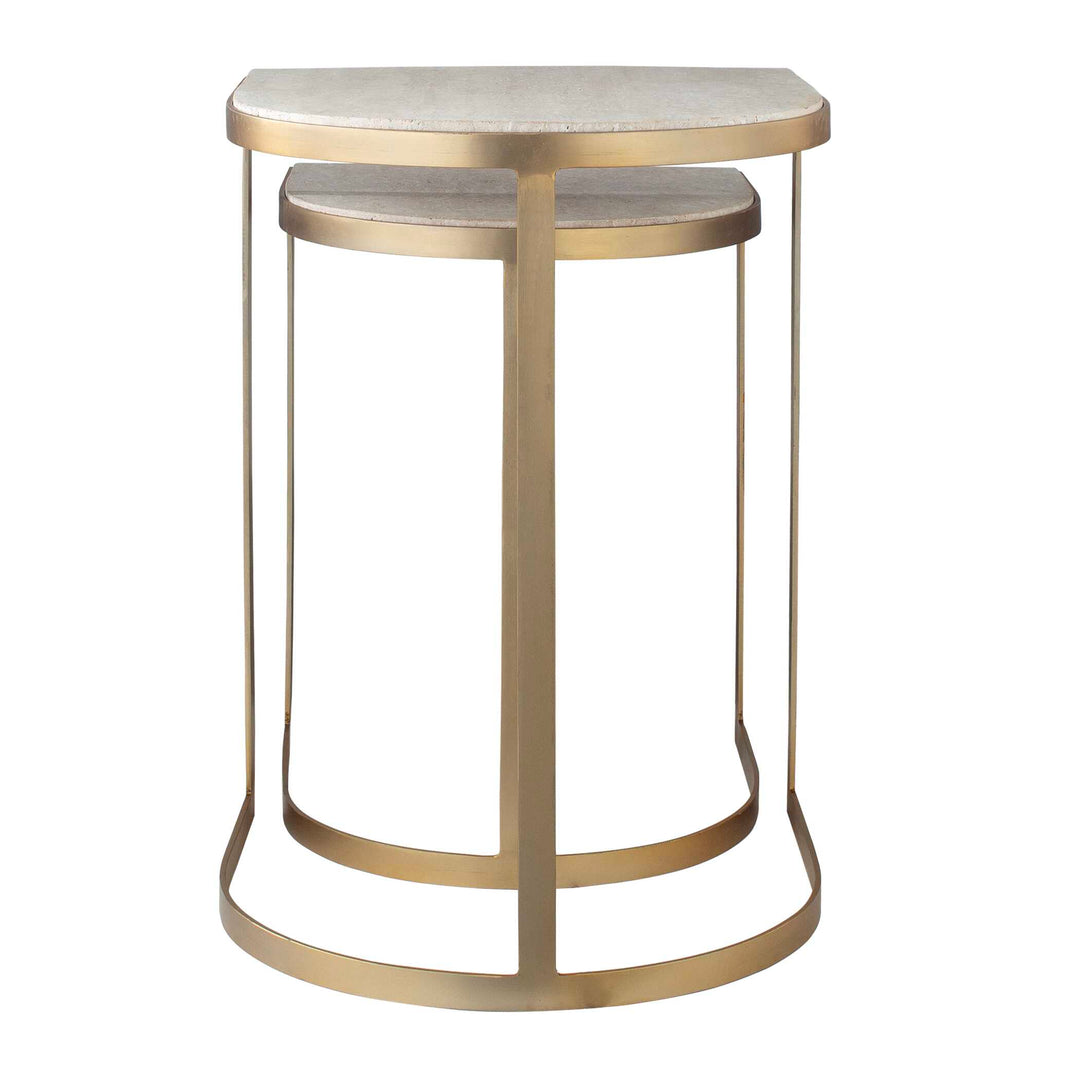 Lindon Travertine Nesting Tables Set of 2