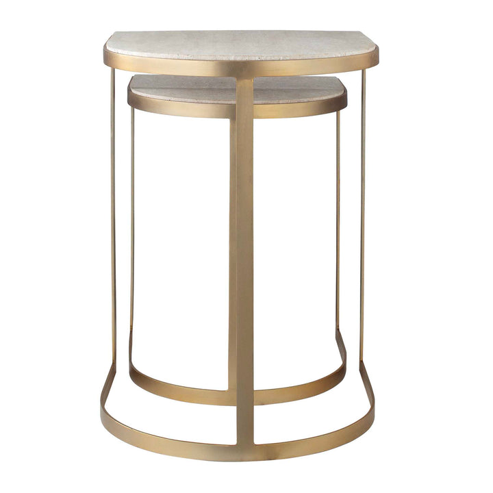 Lindon Travertine Nesting Tables Set of 2