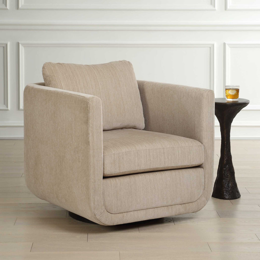 American Home Furniture Uttermost Abound Porcelain Swivel Chair