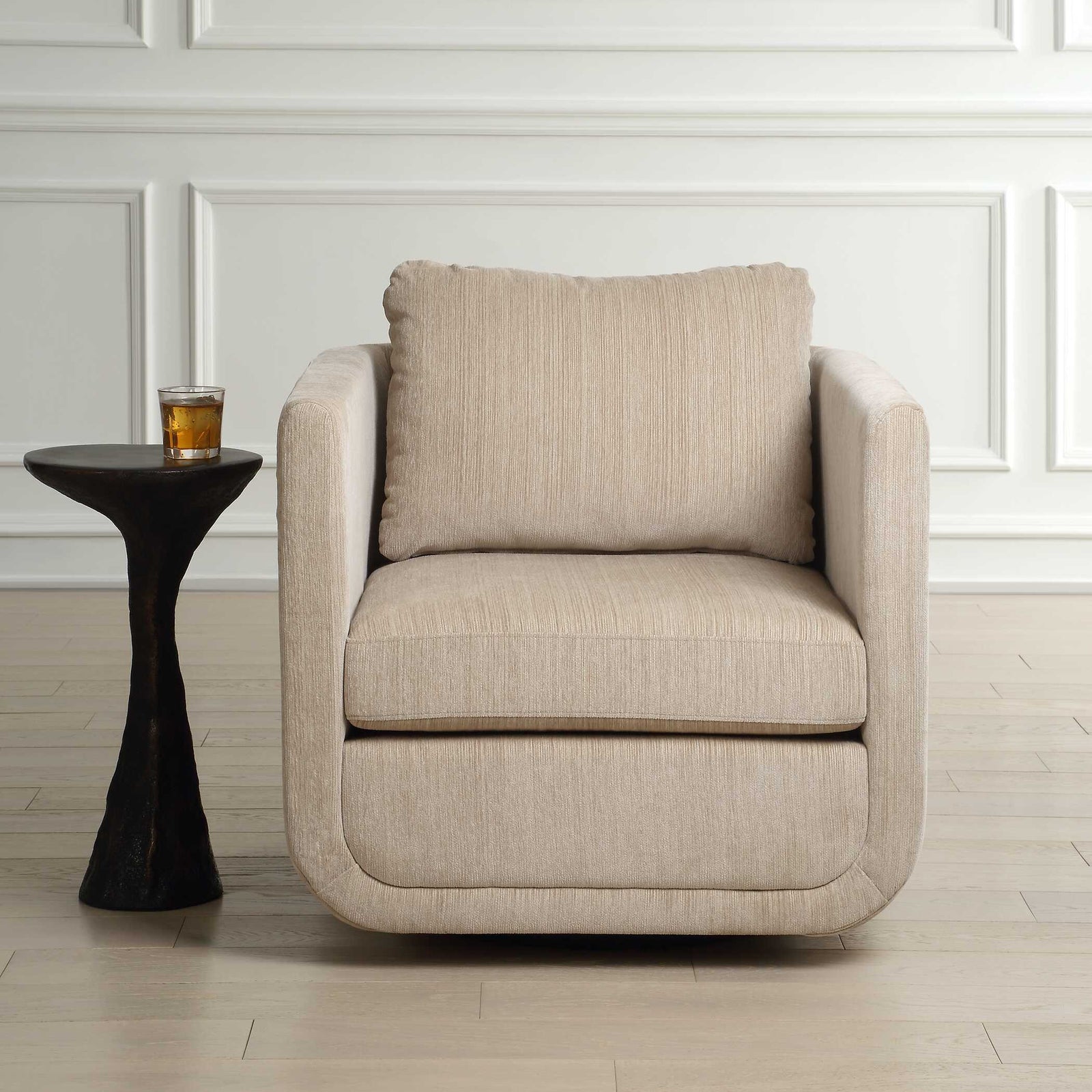 American Home Furniture Uttermost Abound Porcelain Swivel Chair