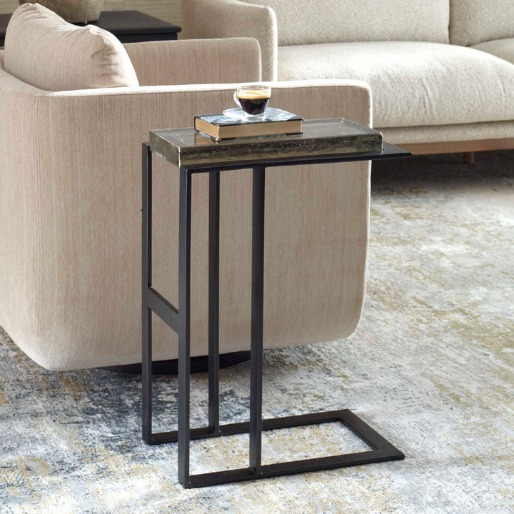 American Home Furniture Uttermost Soma Black Accent Table