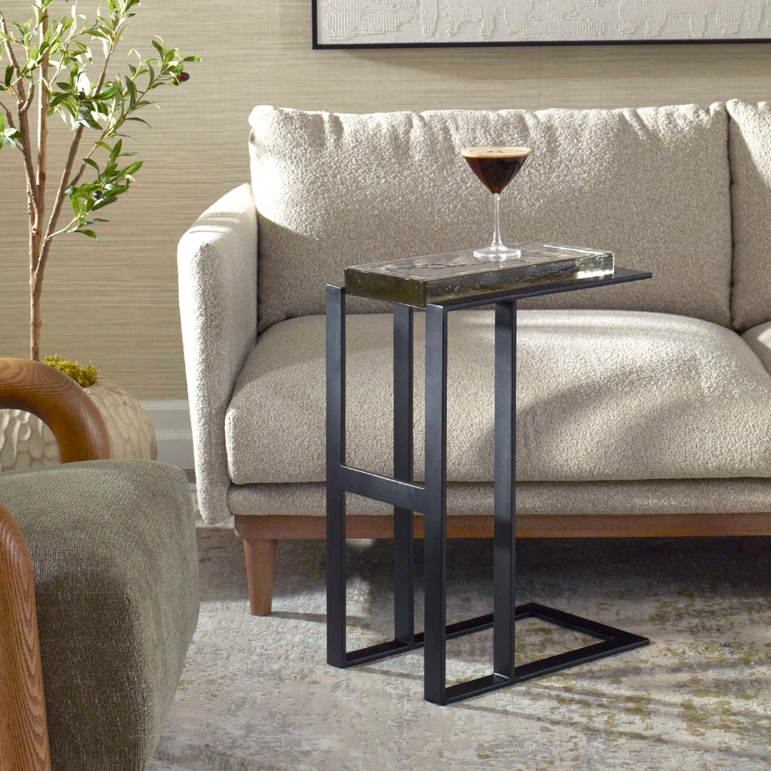 American Home Furniture Uttermost Soma Black Accent Table