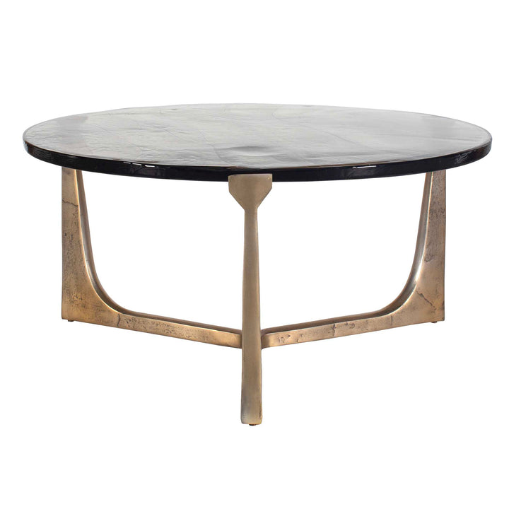American Home Furniture Uttermost Bohdi Outdoor Brass Coffee Table