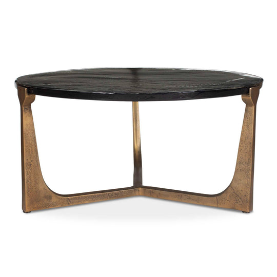 American Home Furniture Uttermost Bohdi Outdoor Brass Coffee Table