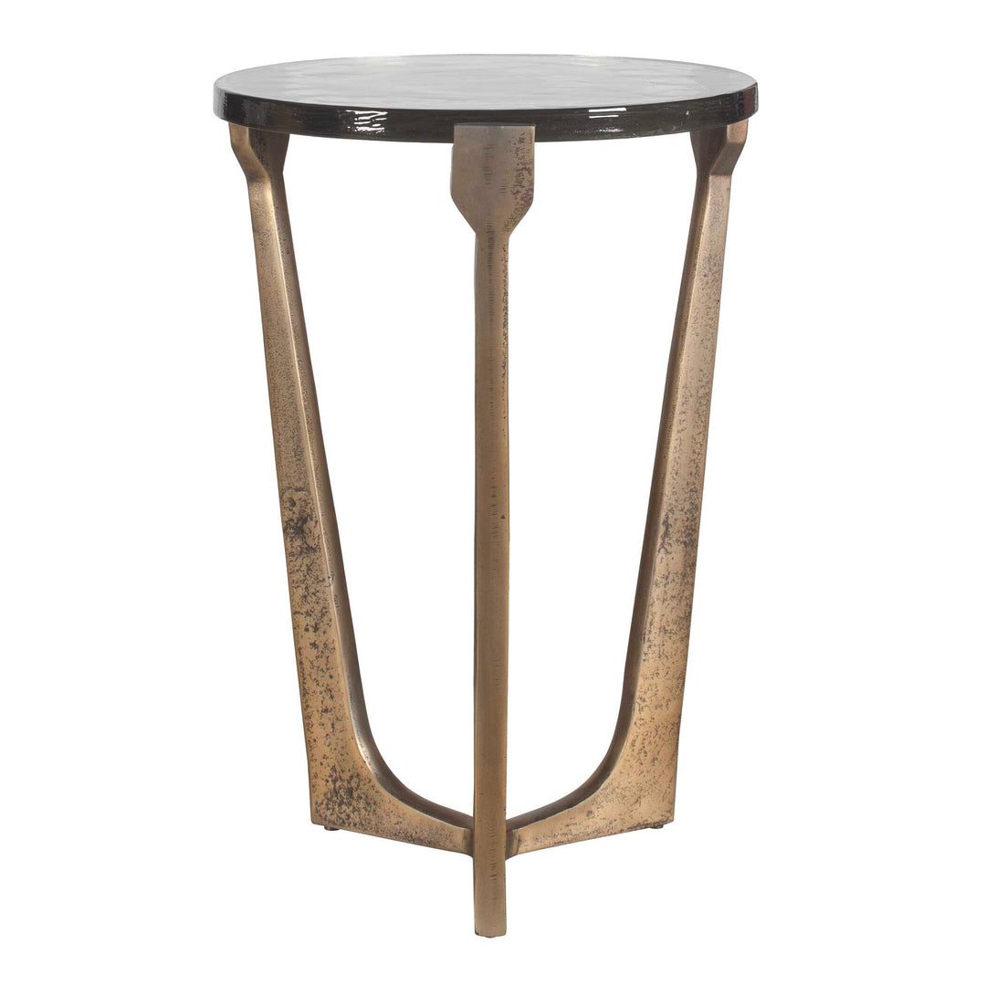 American Home Furniture Uttermost Bohdi Outdoor Brass Accent Table