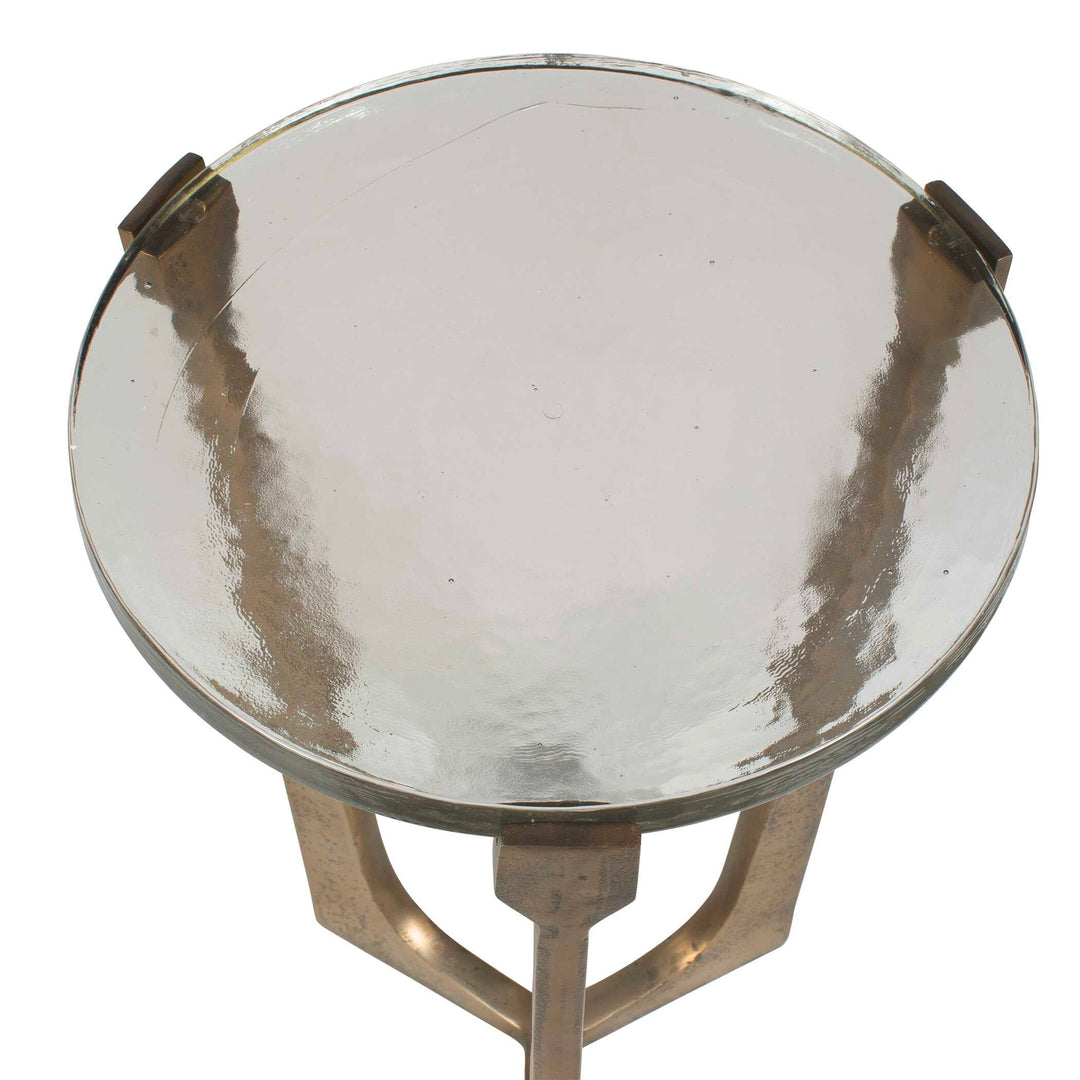 American Home Furniture Uttermost Bohdi Outdoor Brass Accent Table
