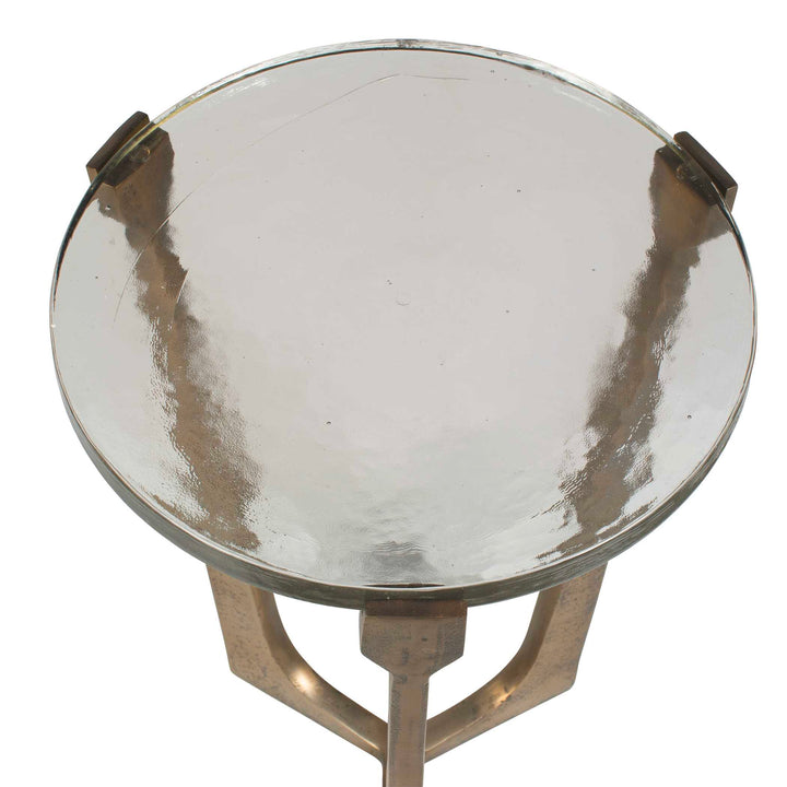 American Home Furniture Uttermost Bohdi Outdoor Brass Accent Table