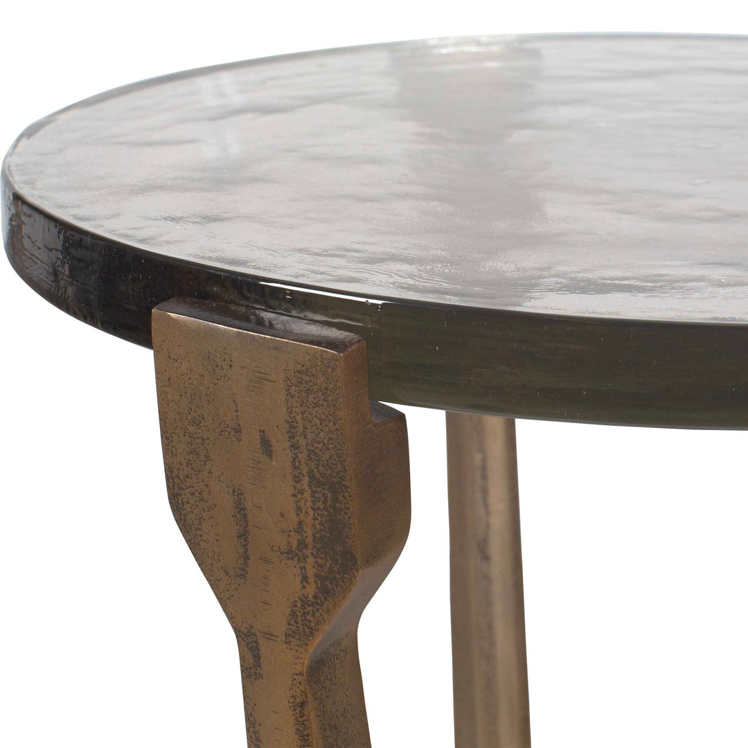 American Home Furniture Uttermost Bohdi Outdoor Brass Accent Table