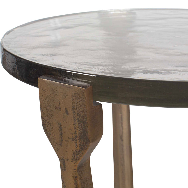 American Home Furniture Uttermost Bohdi Outdoor Brass Accent Table