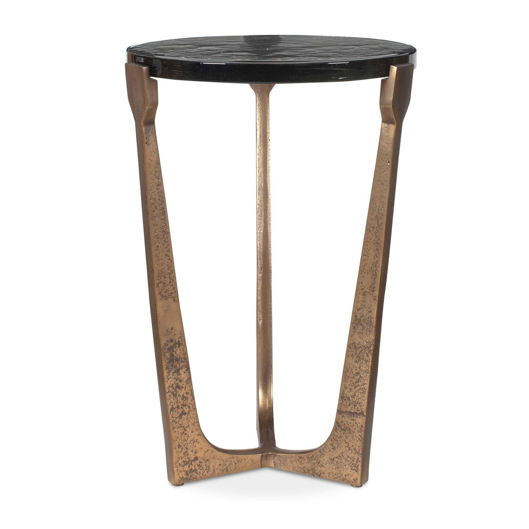 Bohdi Outdoor Brass Accent Table - AmericanHomeFurniture
