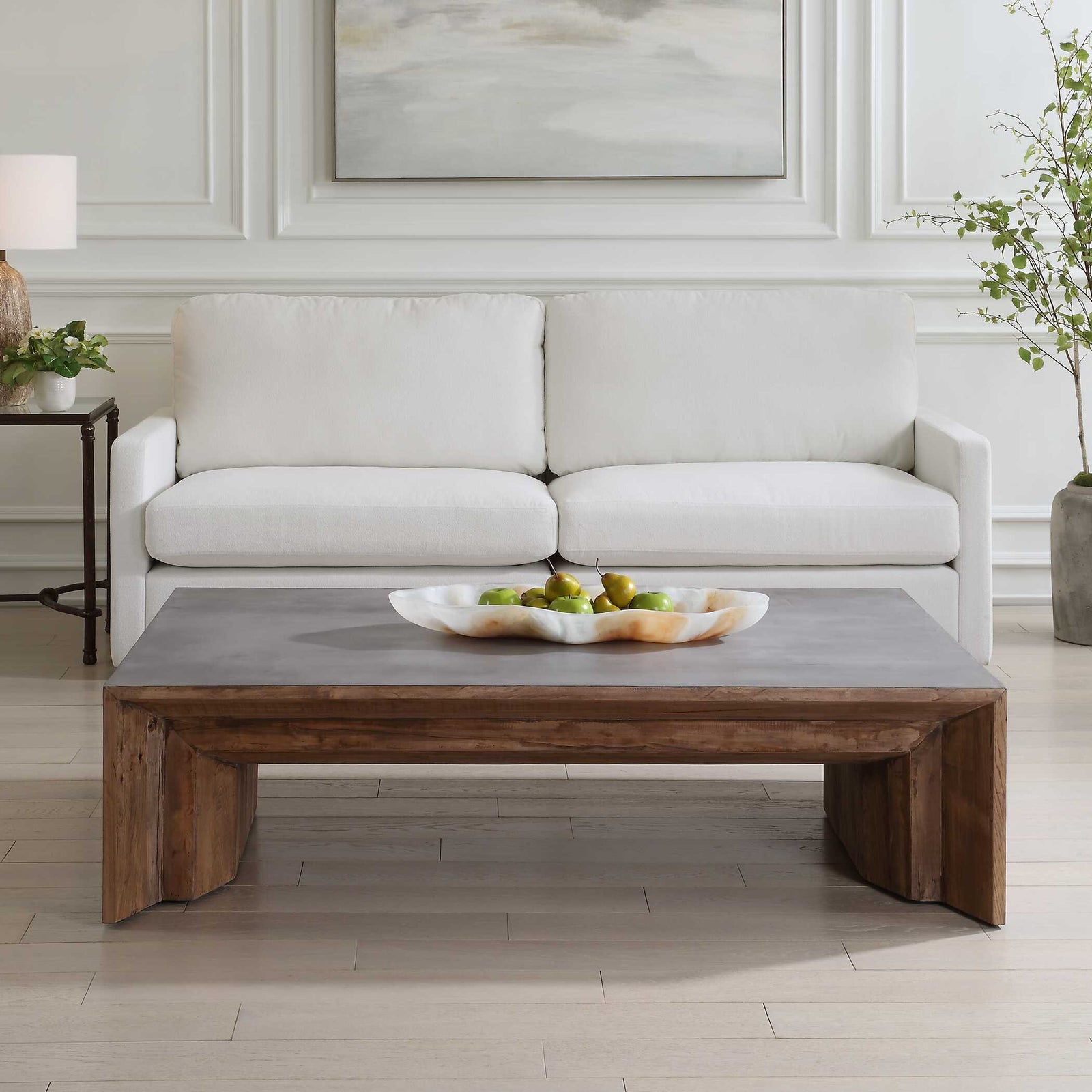 American Home Furniture Uttermost Vail Gray Elm Coffee Table