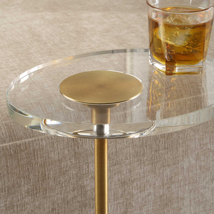 American Home Furniture Uttermost Kaufman Crystal Accent Table