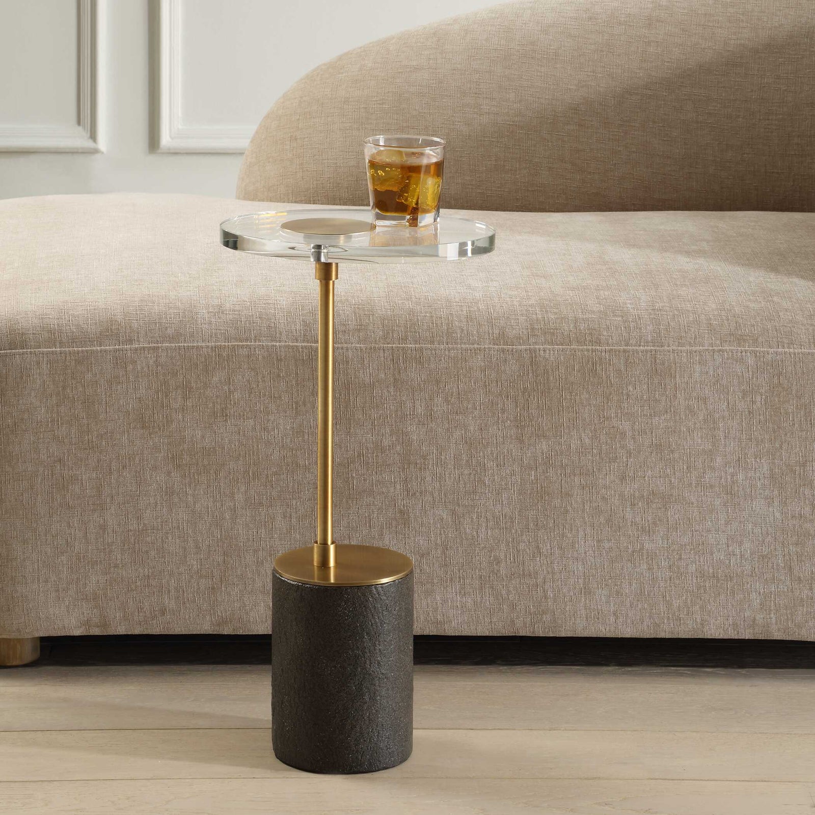 American Home Furniture Uttermost Kaufman Crystal Accent Table