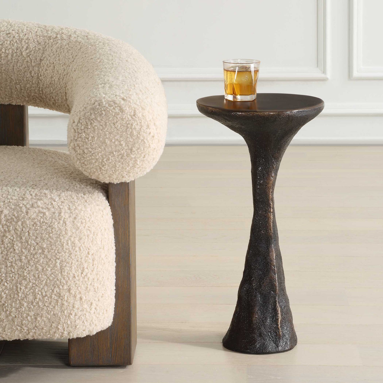 American Home Furniture Uttermost Milan Outdoor Dark Bronze Drink Table