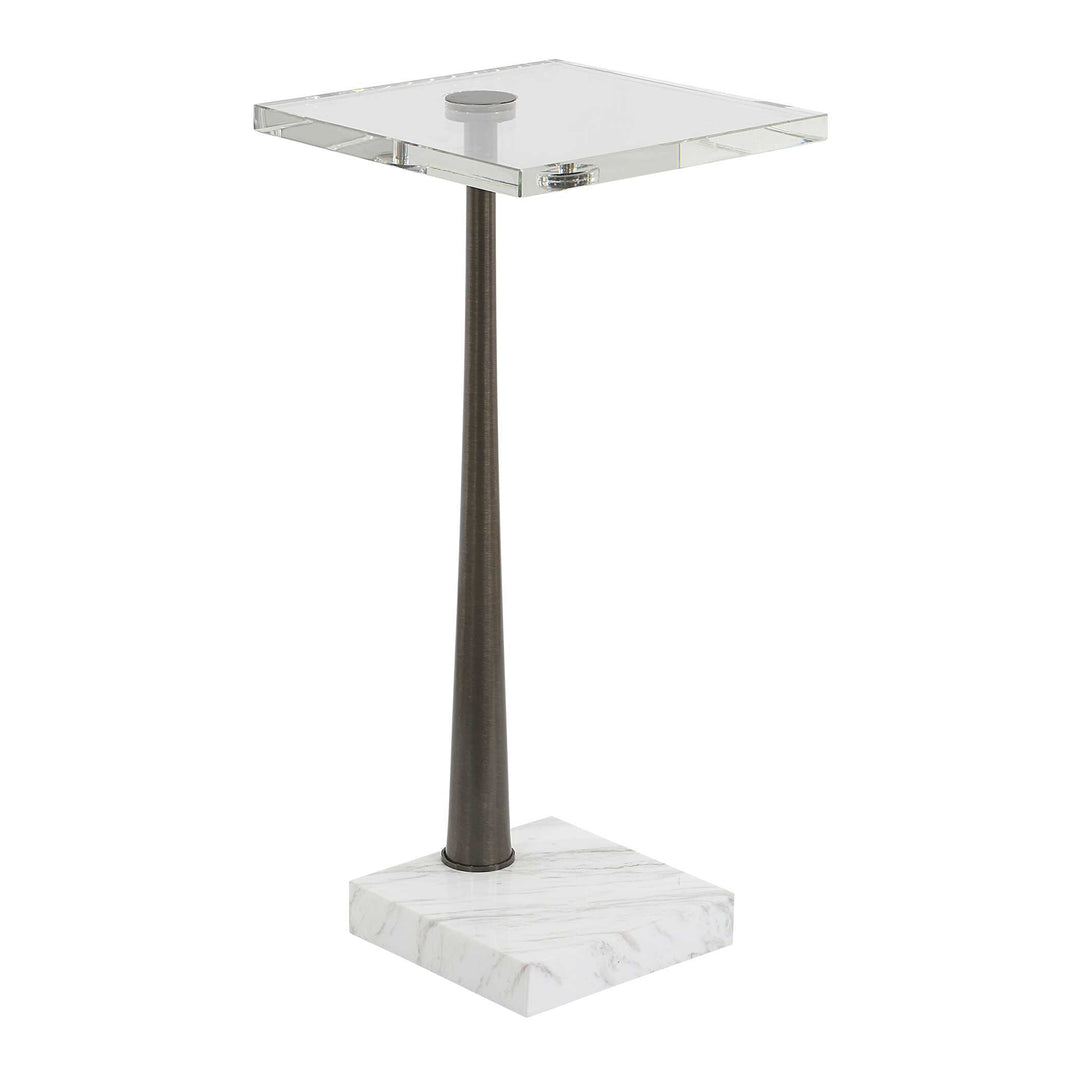 American Home Furniture Uttermost Pelton Marble Glass Drink Table