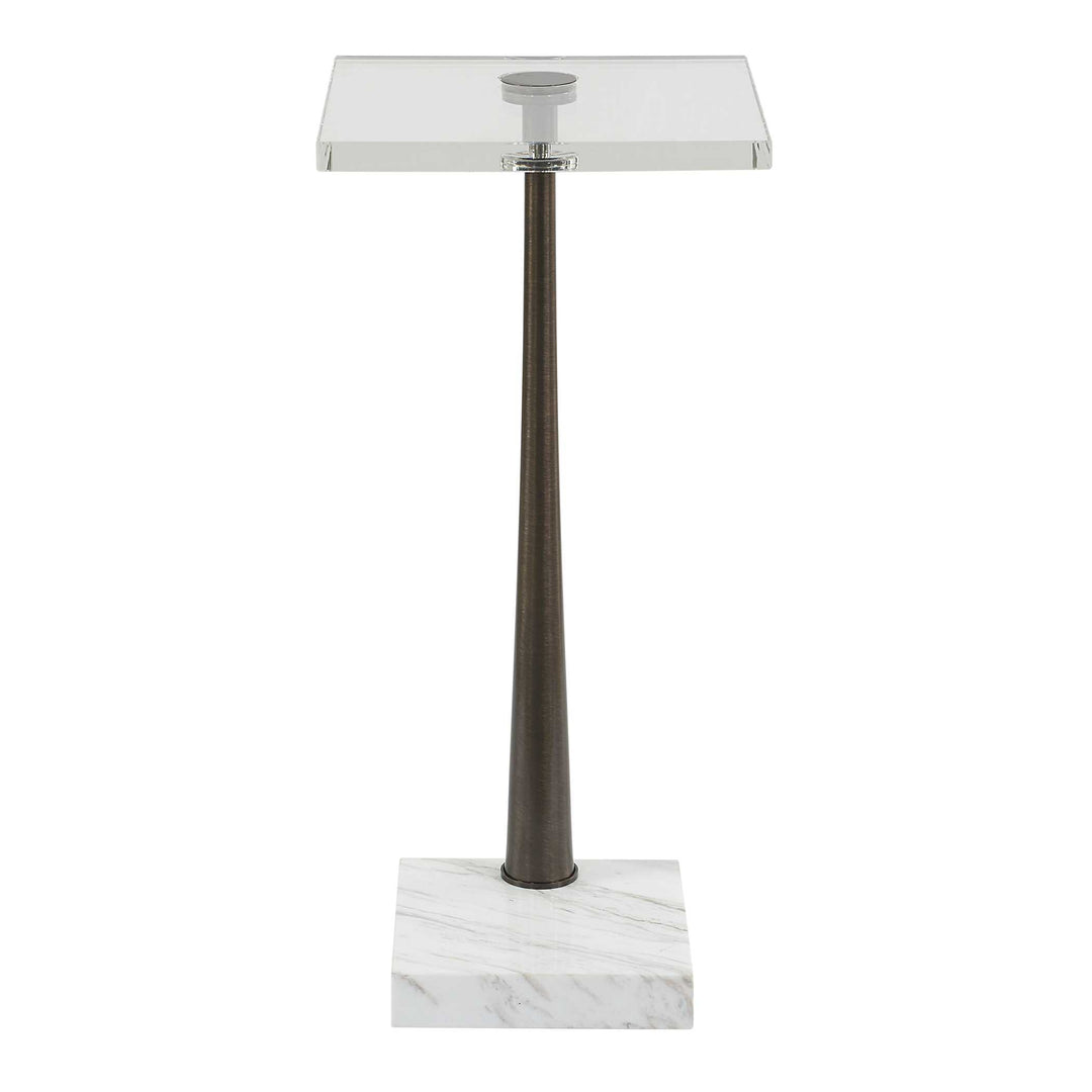 American Home Furniture Uttermost Pelton Marble Glass Drink Table