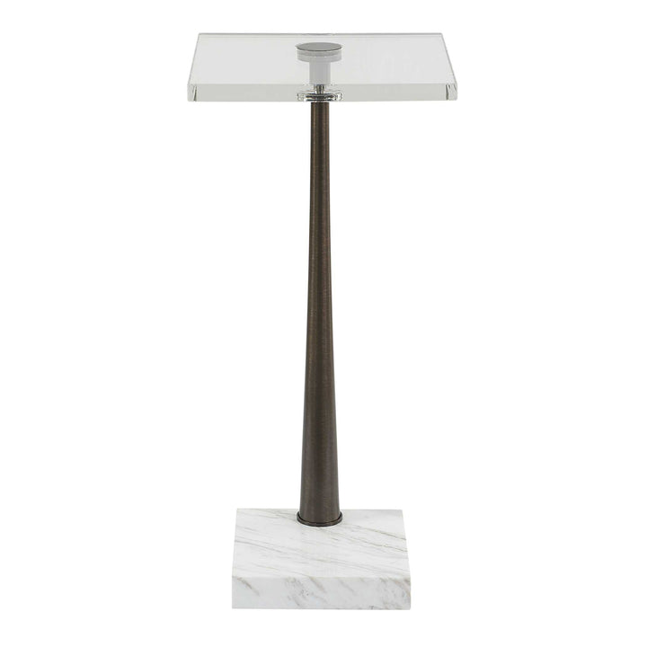 American Home Furniture Uttermost Pelton Marble Glass Drink Table
