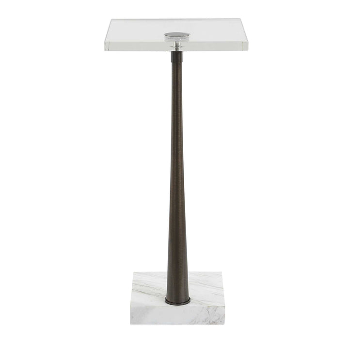 American Home Furniture Uttermost Pelton Marble Glass Drink Table