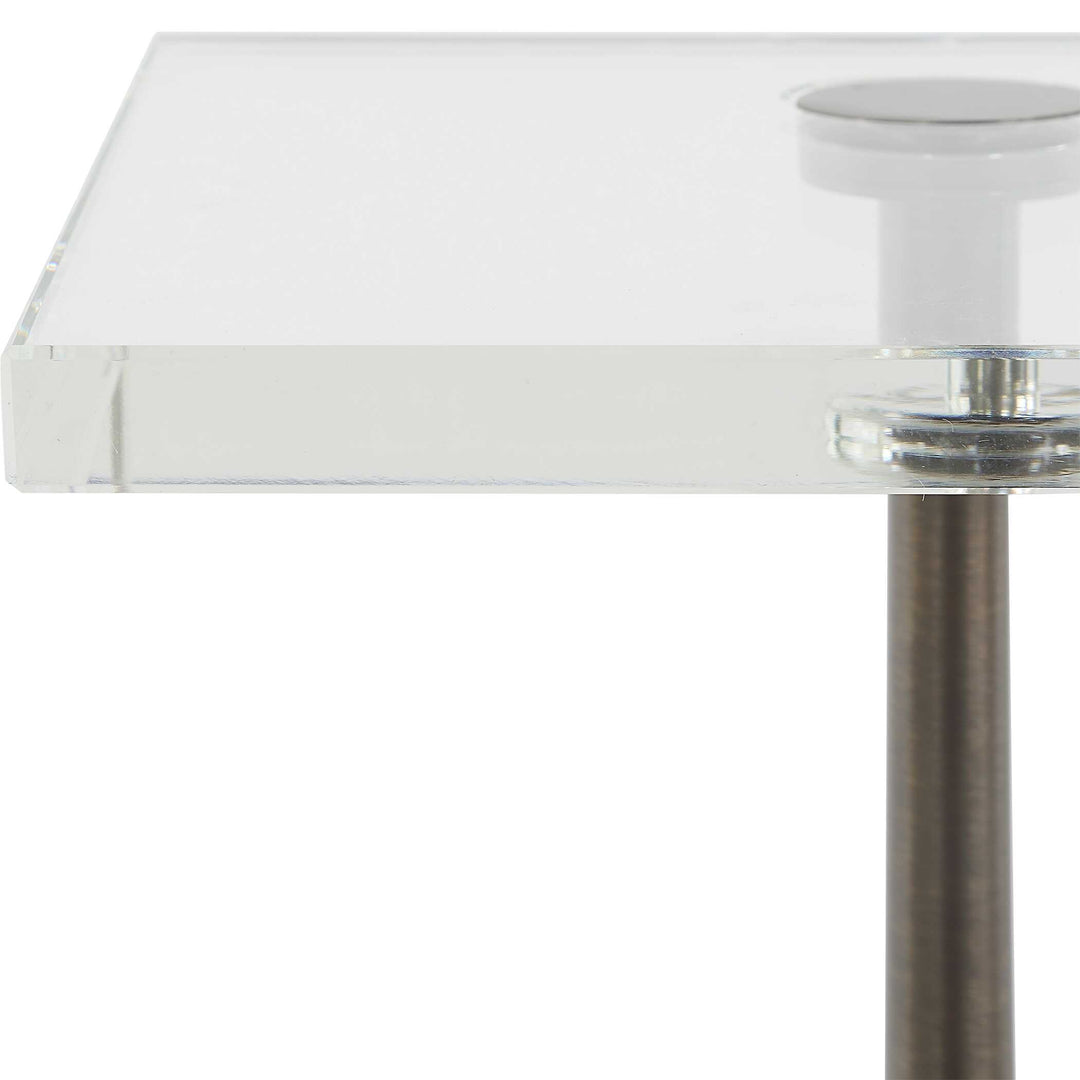 American Home Furniture Uttermost Pelton Marble Glass Drink Table