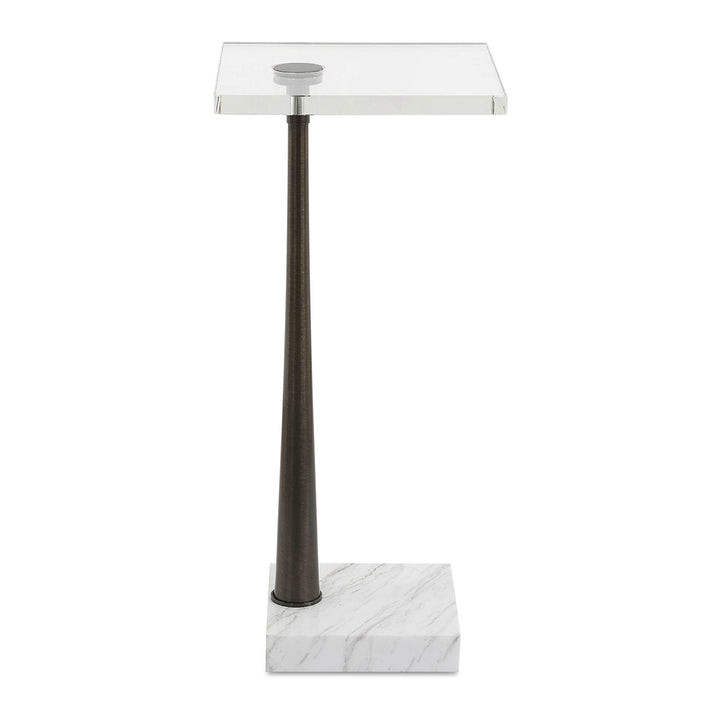 American Home Furniture Uttermost Pelton Marble Glass Drink Table