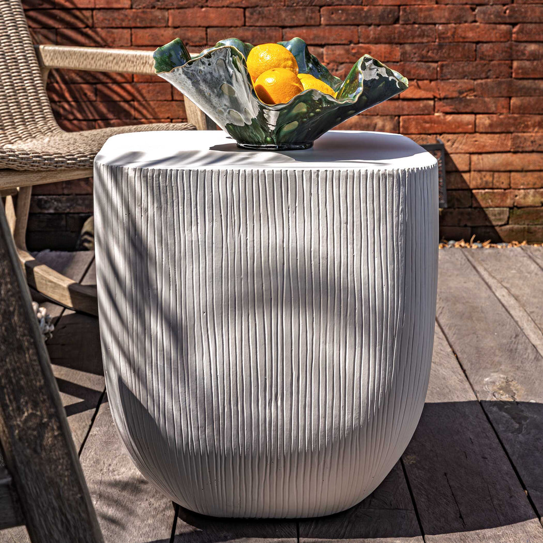 American Home Furniture Uttermost Alma Concrete Outdoor Side Table