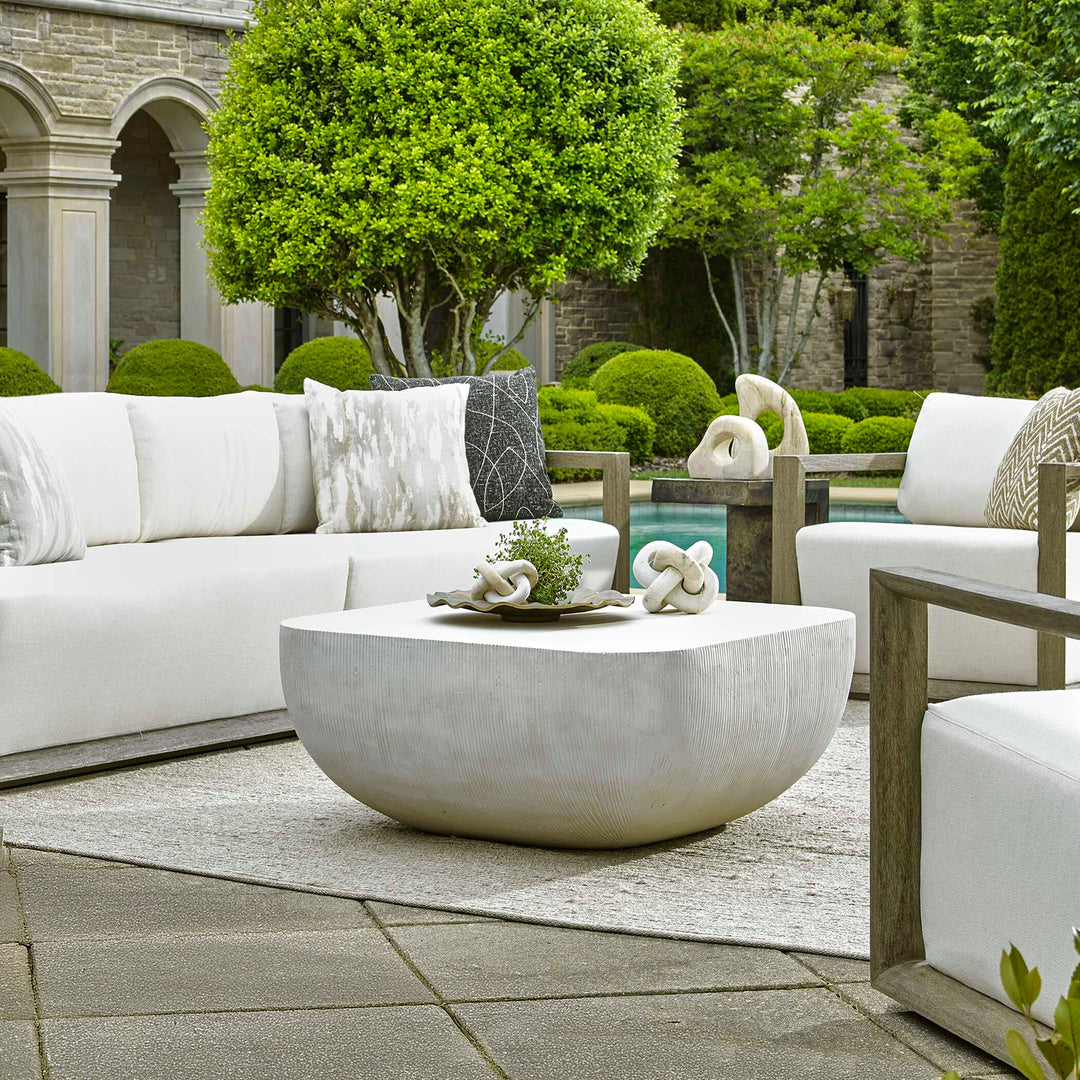 American Home Furniture Uttermost Alma Concrete Outdoor Coffee Table