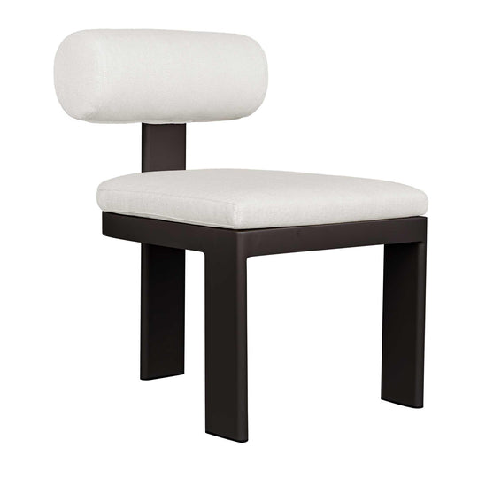 American Home Furniture Uttermost Bolster Back White Outdoor Dining Chair Set of 2
