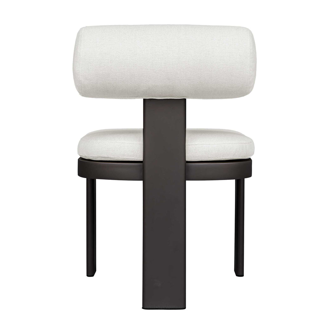 American Home Furniture Uttermost Bolster Back White Outdoor Dining Chair Set of 2