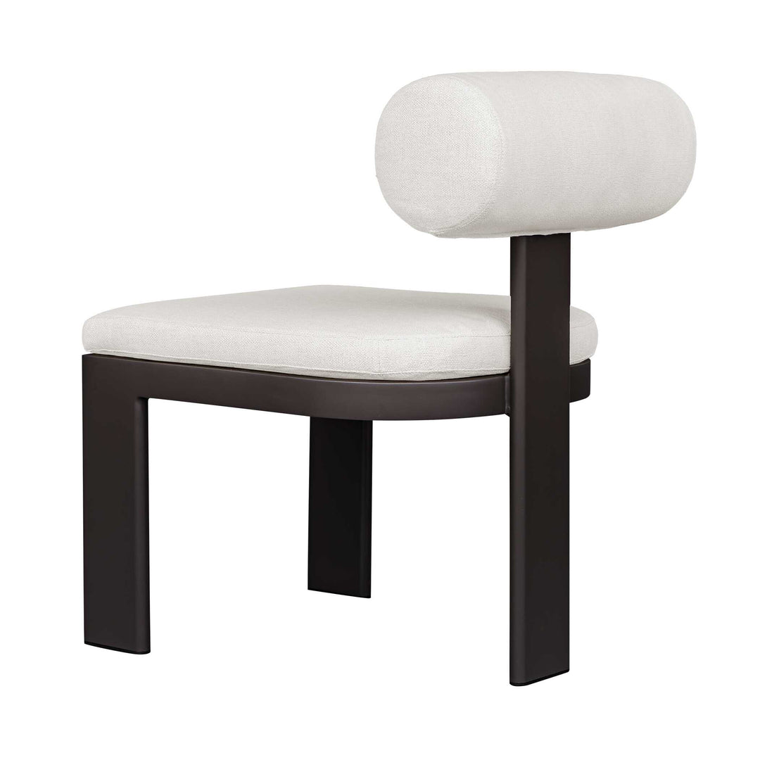 American Home Furniture Uttermost Bolster Back White Outdoor Dining Chair Set of 2
