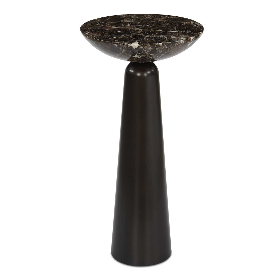 Hastings Brown Marble Accent Table