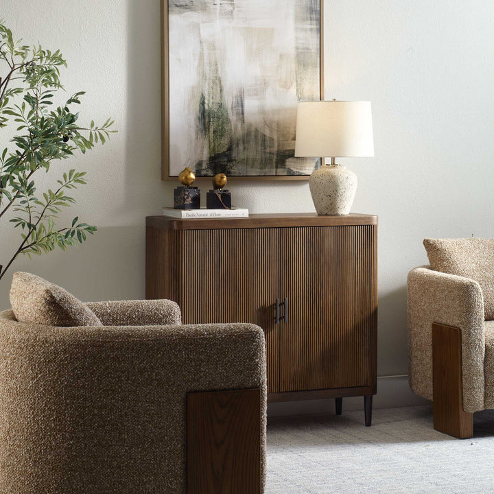 Pinstripe Tambour 2 Door Cabinet