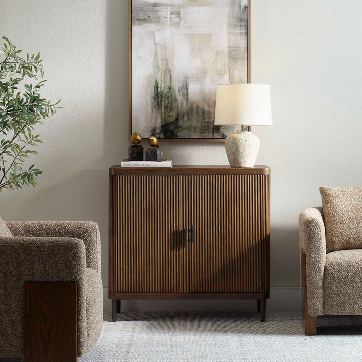 Pinstripe Tambour 2 Door Cabinet