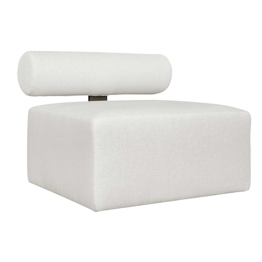 American Home Furniture Uttermost Bolster Back White Armless Outdoor Sofa