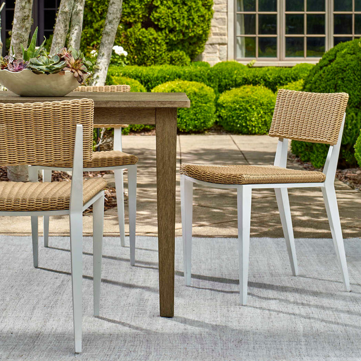 American Home Furniture Uttermost Calbas White Outdoor Dining Chair Set of 2