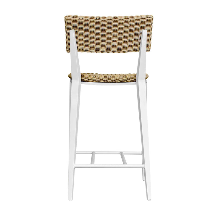 American Home Furniture Uttermost Calbas White Outdoor Counter Stool