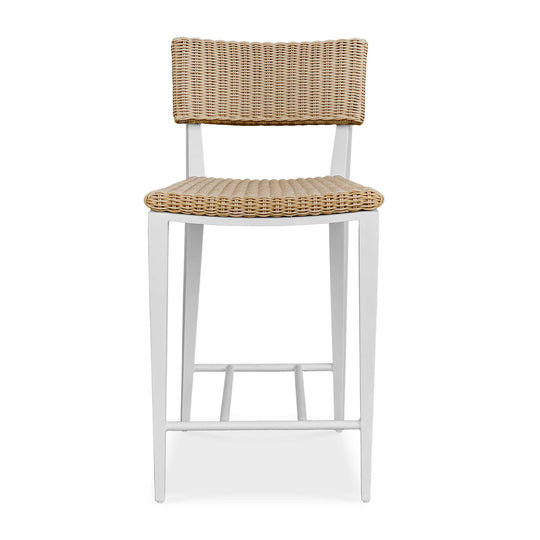 American Home Furniture Uttermost Calbas White Outdoor Counter Stool