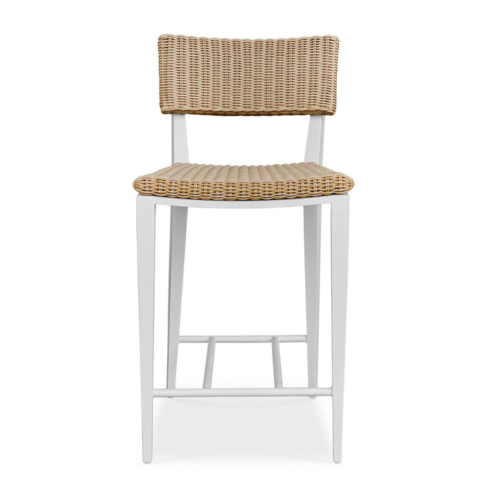 American Home Furniture Uttermost Calbas White Outdoor Counter Stool