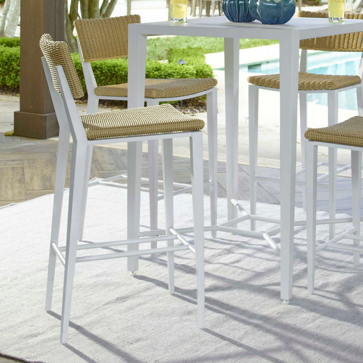 American Home Furniture Uttermost Calbas White Outdoor Bar Stool