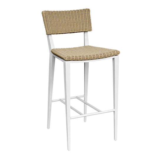 American Home Furniture Uttermost Calbas White Outdoor Bar Stool