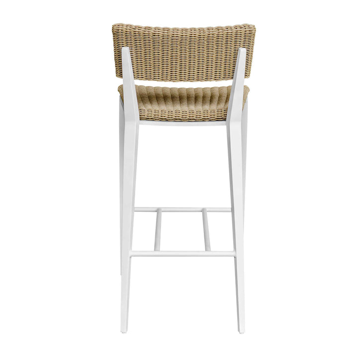 American Home Furniture Uttermost Calbas White Outdoor Bar Stool