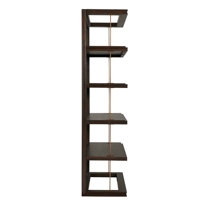 American Home Furniture Uttermost Kai Dark Walnut Etagere