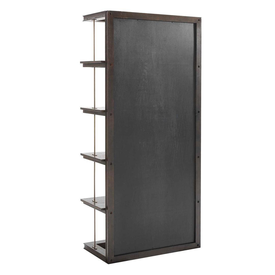 American Home Furniture Uttermost Kai Dark Walnut Etagere