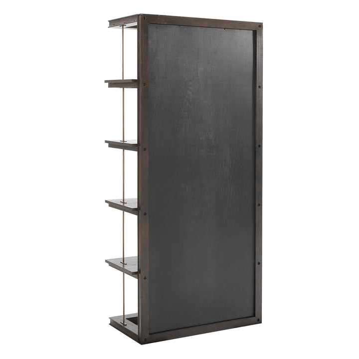 American Home Furniture Uttermost Kai Dark Walnut Etagere