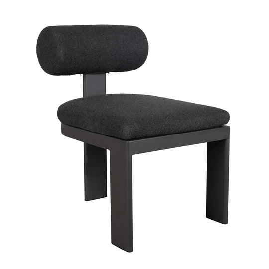 American Home Furniture Uttermost Bolster Back Charcoal Outdoor Dining Chair Set of 2