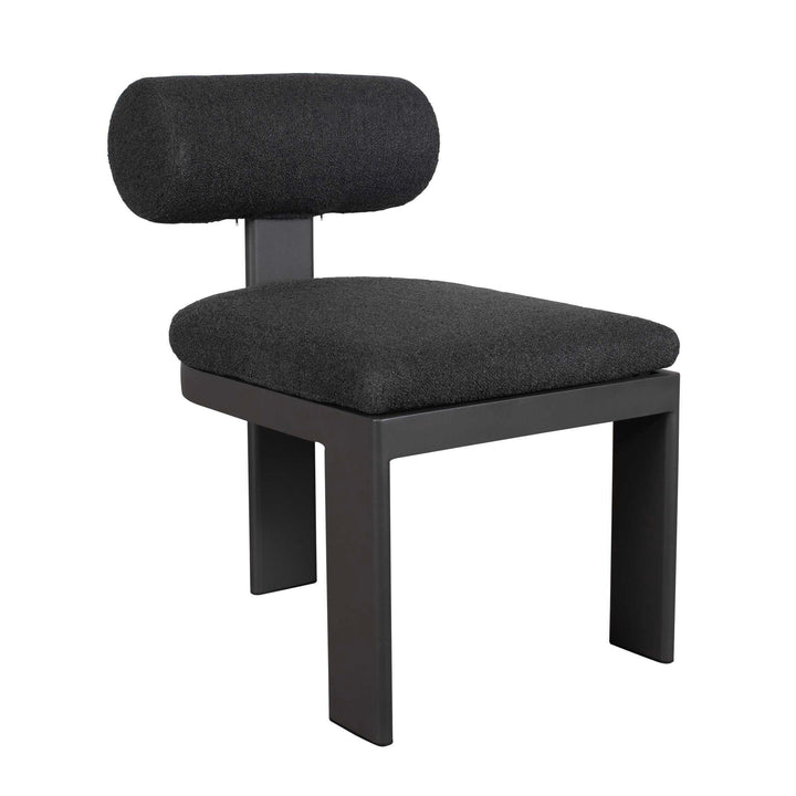 American Home Furniture Uttermost Bolster Back Charcoal Outdoor Dining Chair Set of 2
