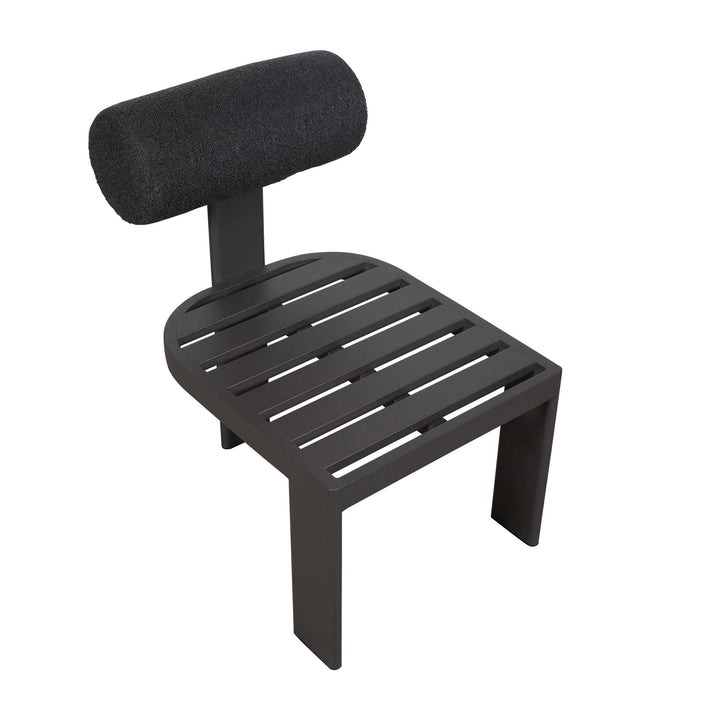 American Home Furniture Uttermost Bolster Back Charcoal Outdoor Dining Chair Set of 2