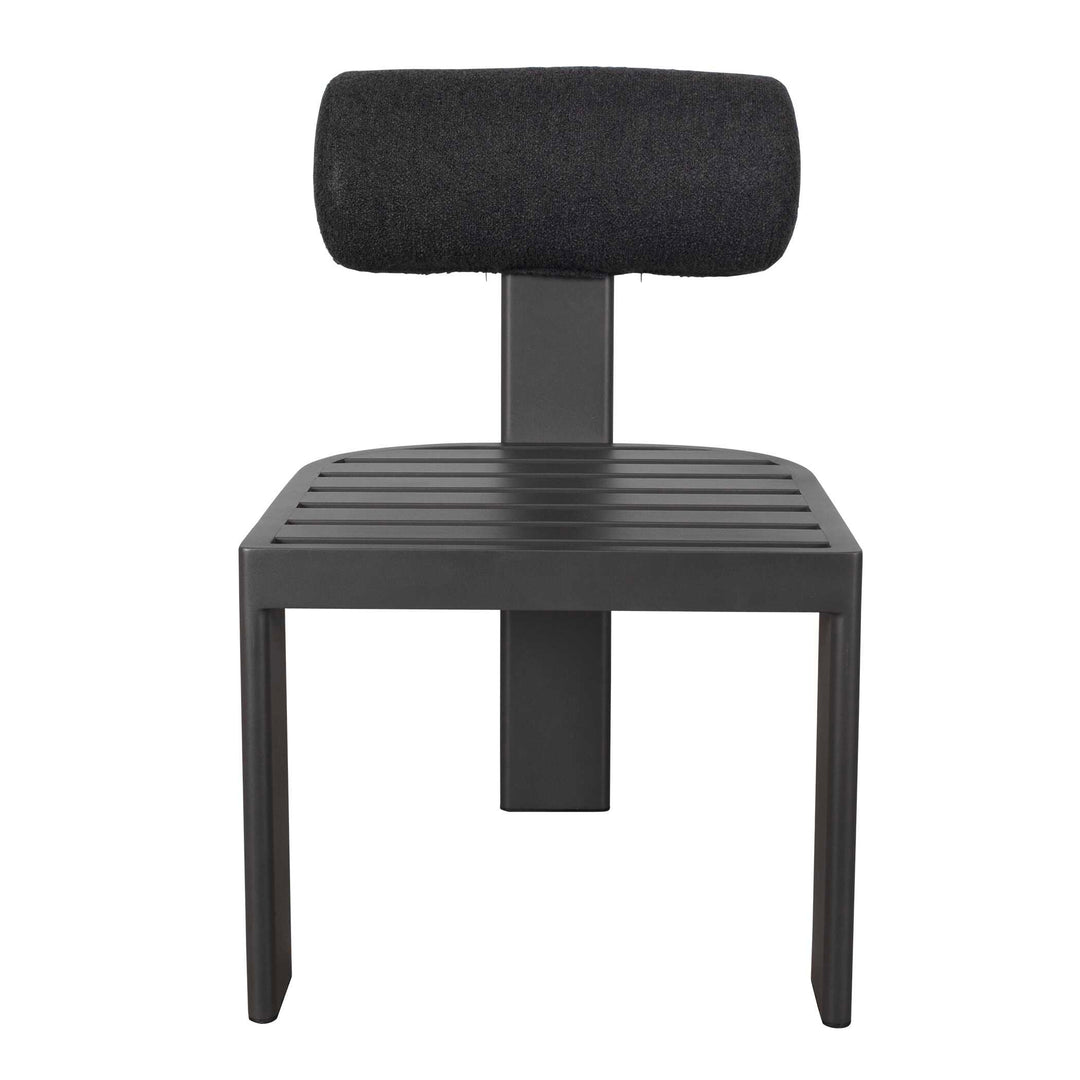 American Home Furniture Uttermost Bolster Back Charcoal Outdoor Dining Chair Set of 2